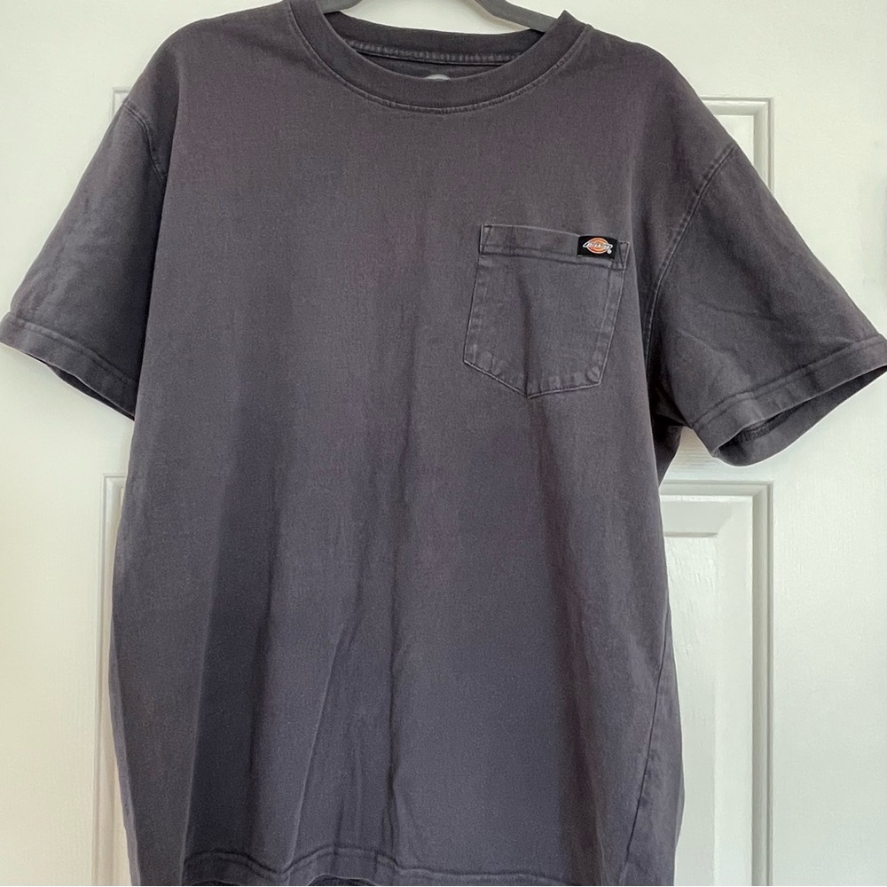 Dickies Charcoal 100% Cotton Short Sleeve Work Tee with Pocket